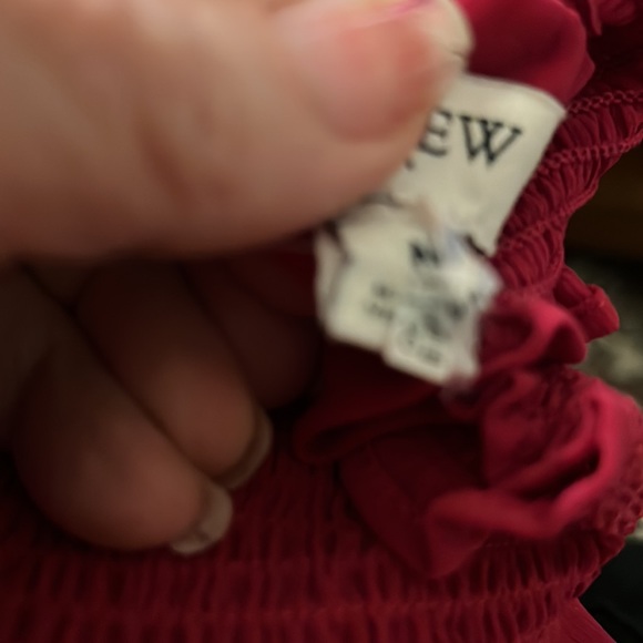 J. Crew light silky fabric. Self Lined. Beautiful tucked or left outside. Med - Picture 3 of 6